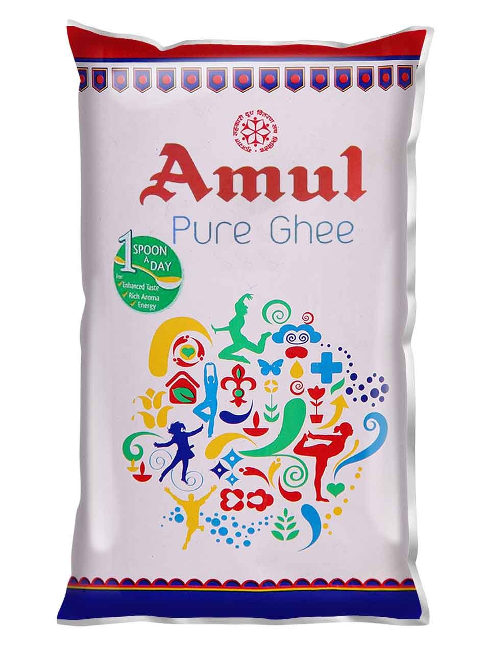 AMUL Pure Ghee 1L Pouch  MRP:620/-